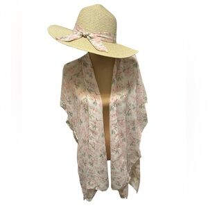 Alexis Bendel "2 Piece Getaway Set" Includes Matching Kimono & Hat One Size NWT